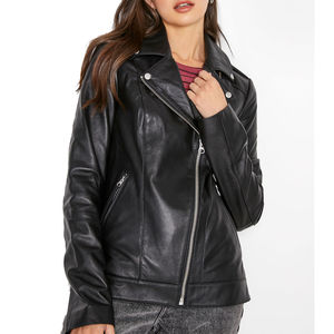 Nouvelles vestes en cuir véritable respirantes à fermeture éclair, style tendance, de qualité supérieure, fabriquées au Pakistan, confortables, vestes en cuir pour femmes - Product Image 4