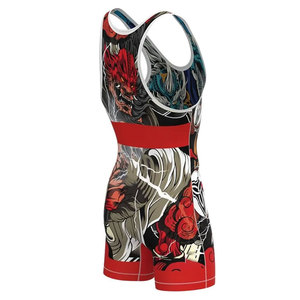 Combinaisons de lutte personnalisées avec logo - Unisexe 100% polyester extensible respirant à séchage rapide Vêtements de sport - Product Image 3