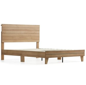 LIT SIMPLE BOIS DE TECK MINIMALISTE NATUREL FABRIQUÉ EN INDONÉSIE - Product Image 1