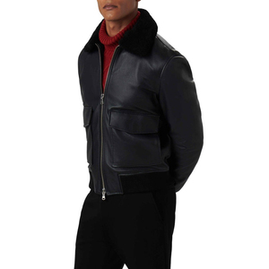 Chaqueta de Piloto B3 de Piel de Oveja para Hombre, Chaqueta de Aviador de Cuero Genuino, Estilo Casual, Vintage, de Moda - Product Image 4