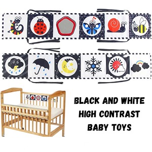 Juguetes Sensoriales para Bebés al por Mayor, Actividades de Aprendizaje Temprano, Blanco y Negro de Alto Contraste, Libro Suave Montessori - Product Image 2