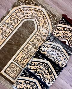 Luxury Embossed Velvet Woven Printing <b>Prayer</b> <b>Mat</b> Turkish Islamic Sejadah Tassels Soft Muslim Worship Rug OEM ODM Wholesale - Product Image 5