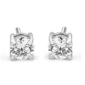 Pendientes de botón chapados en oro rosa con circonita y diamantes de estilo vintage - Product Image 2