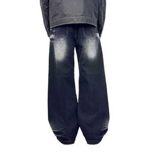 Streetwear Trousers Casual Denim Jeans Washed Fade Wide Leg Jeans for Men Baggy Pants Unisex Oversized Loose Denim Jeans Pants - Product Image 5