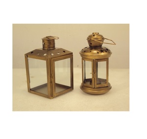 Handmade Golden Antique Iron <b>Mini</b> <b>Lantern</b> for Floor and Outdoor Decoration - Product Image 1