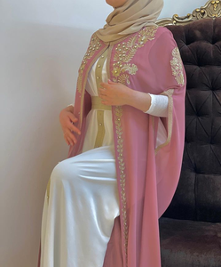 Caftan noir brodé papillon Abaya pour femmes arabes Nouveaux modèles d'abaya caftan tissu Nida Prix de gros Meilleure vente - Product Image 5