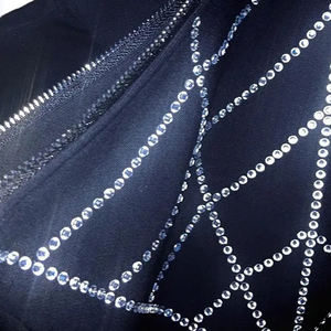 Y2K Street Wear Man <b>Hoodie</b> Full Zip Embroidered <b>Rhinestone</b> Design Customized Fashionable Full Face <b>Rhinestone</b> Hoodies for Winter - Product Image 6