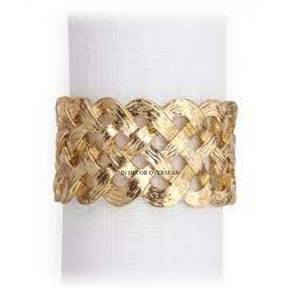 Anneaux de serviette de table en aluminium coulé de qualité supérieure, plaqués or, décor de mariage, fournitures de décoration de table, design de paon - Product Image 6