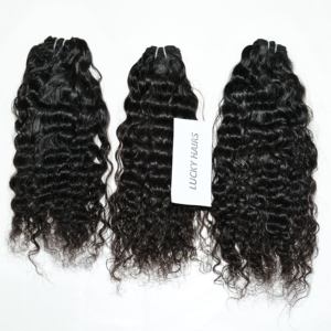 Paquetes de cabello humano virgen crudo cutícula natural alineada 100% extensiones de cabello humano de templo indio - Product Image 2