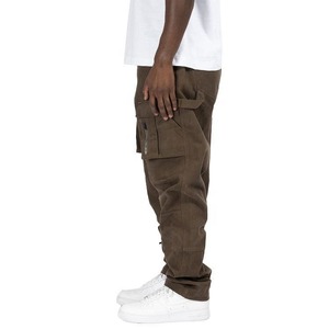 Pantalons cargo baggy sur mesure de haute qualité, streetwear, pantalons larges, jeans empilés, pantalons kaki pour hommes - Product Image 3