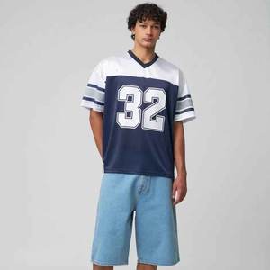 À la mode garçons maillot de Football américain deux tons couleur joueur nom imprimé haut tendance personnalisé décontracté sport maille maillot - Product Image 3