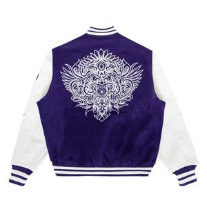 Veste Letterman de haute qualité personnalisée ODM OEM pour hommes, vestes décontractées de conception ample de baseball et d'université - Product Image 2