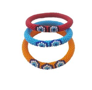 แหวนผ้าเช็ดปากลูกปัดสไตล์ Boho สำหรับโต๊ะรับประทานอาหารแบบชนบทแหวนผ้าเช็ดปากลูกปัดเม็ดกลมมีลวดลายชนเผ่าหัตถกรรม - Product Image 6