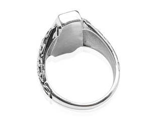 Bague vide vintage en argent sterling 925 en forme de cercueil pour résine, cendres, lait maternel, souvenir, fabrication de bijoux commémoratifs DIY - Product Image 3