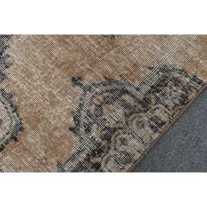 2.9x10.8 ft Turkish Rug, Vintage Runner Rug, <b>Brown</b> Oriental <b>Wool</b> Rug - Product Image 5