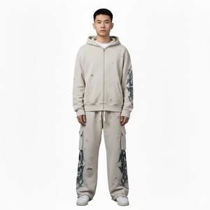 Chándal con Serigrafía Personalizada, Diseño Holgado de Moda, 100% Felpa de Algodón, Perfecto para Uso Diario, Unisex - Product Image 2