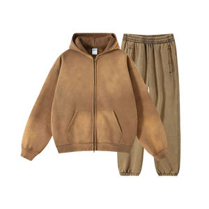 Survêtements d'entraînement de jogging personnalisés pour hommes survêtement vierge unisexe de haute qualité ensemble décontracté surdimensionné vente en gros - Product Image 6
