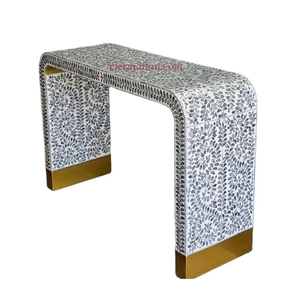 Mesa Consola Moderna Hecha a Mano con Incrustaciones de Madreperla, para Decoración de Interiores de Salas de Estar de Lujo - Product Image 3