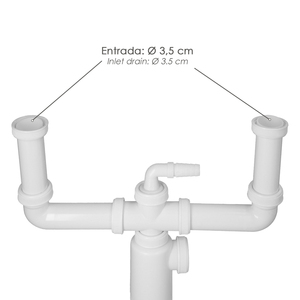 Sifone Doppio Estensibile con Bottiglia, Uscita 1 1/2" O/ 40 mm. - Product Image 4