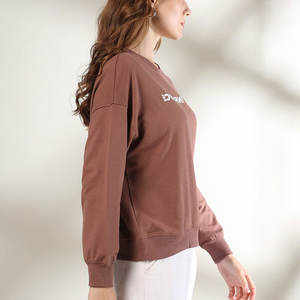 Vêtements de rue nouveau solide hiver automne femmes polaire respirant haute qualité coupe régulière sweat couleur unie Top vente - Product Image 3