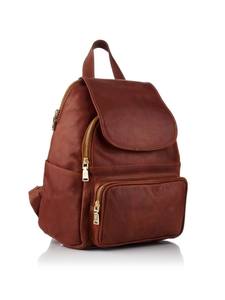 Sac à dos classique vintage en cuir marron de luxe, unisexe, fait à la main, pour ordinateur portable, voyage, sac à dos de jour, coton, grande capacité, collège, bureau, travail - Product Image 2