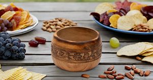 Bol de service élégant en bois de manguier pour les fruits secs Chips Café-Caractéristique de comptoir de table décorative - Product Image 6