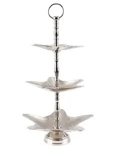 Soporte de aluminio para pasteles de nivel de granja, bandeja para servir, magdalenas de pastelería, pantalla, servidor de postres redondo bien pulido, diseño elegante - Product Image 2