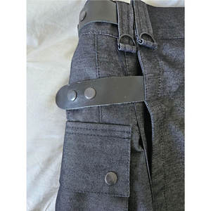 Kilt écossais moderne traditionnel en denim noir de haute qualité pour hommes avec sangles en cuir 2026 - Product Image 2