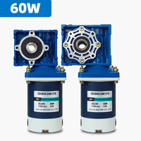 Motor DC Magnet permanen, dapat disesuaikan 12V/24V/90V/120V dengan NMRV30/RV40 Worm Gear Reducer untuk berbagai mesin industri
