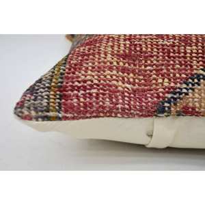 Multicolor Wool Kantha Patchwork 14x14 Inch Decorative Cushion Vintage Pattern Woven 14x14 Inch Throw <b>Pillow</b> - Product Image 4