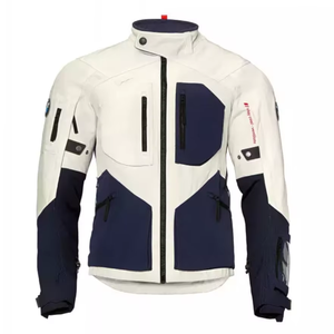 Bm GTX Hombres Whit/Blue 3-Layer Impermeable CE Protección Cordura Chaqueta textil para Motorrad GS Rallye Touring/Offroad - Product Image 1