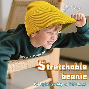 หมวกไหมพรมหนาถักสำหรับฤดูหนาวหมวกบีนนี่ทันสมัยและทนทานสำหรับทำงานกลางแจ้งเดินป่าเดินทางและชุดลำลองสวมใส่เย็น - Product Image 5
