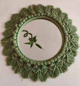 Best Selling Macrame <b>Mirror</b> Wall <b>Hanging</b> Modern Design Style for Decorative Purpose Available at Wholesale Price in India - Product Image 5