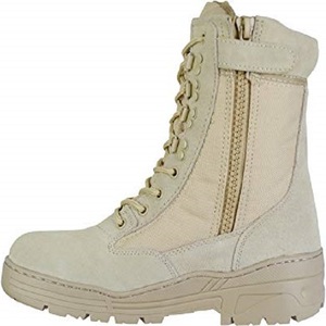 Bottes de Combat Tactiques de Sécurité Montantes pour Homme, Vert Coyote et Sable, en Caoutchouc, à Lacets, Respirantes, Origine Inde - Product Image 5