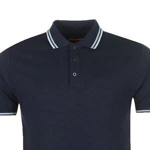 Camisa de Golf de manga corta para hombre de alta calidad, decoración de botones de Color personalizado, etiqueta privada comprimida sólida, Diseño Popular - Product Image 4