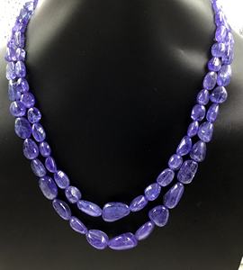 Perles lisses en Tanzanite naturelle pour la fabrication de bijoux fins, collier en pierres précieuses - Product Image 3