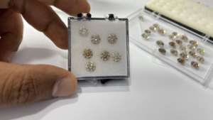 เพชรธรรมชาติสีน้ำตาลเข้มแบบหลวมที่มี1เกวียนความบริสุทธิ์ของ VS-SI สำหรับเครื่องประดับทำเครื่องประดับแฟชั่น - Product Image 4