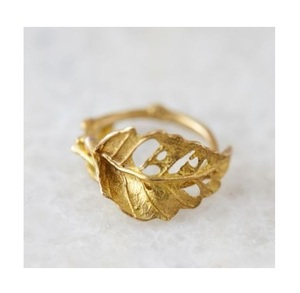 Servilletero de aluminio con acabado dorado de nuevo diseño de lujo, servilletero de Metal con hoja de árbol para decoración de mesa de boda y fiesta - Product Image 1