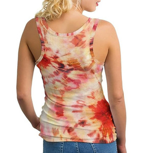 2025 impreso Tie Dye mujeres Anime Tanktop acanalado Sexy Lady Top sin mangas mujeres Tanktop sublimación mujeres para camiseta sin mangas - Product Image 3