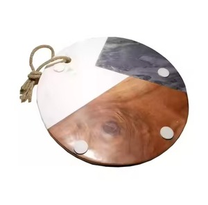 Planche à découper en bois de haute qualité pour cuisine et hôtel, avec plateau à fromage suspendu en marbre - Product Image 5