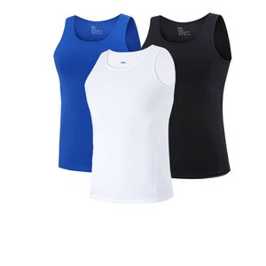 Logo personnalisé pour hommes séchage rapide Gym débardeur 100% coton tricoté Fitness sport entraînement gilet avec muscle Stringer pour la course en plein air - Product Image 1