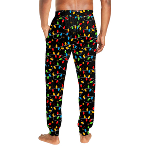 Pantalones de chándal de Navidad para hombre 100% poliéster cálido vacaciones Joggers pantalones de salón de invierno pantalones de chándal de Navidad - Product Image 2