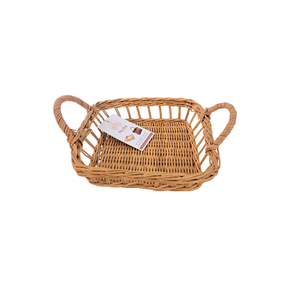 Cesta de ratán tejido natural con asa de estilo rústico para regalos y uso diario - Product Image 1