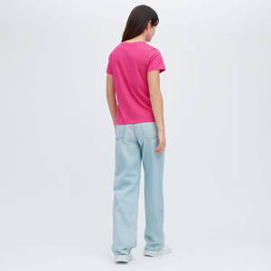 Camisetas de mujer Camiseta de algodón liso en blanco para mujer para impresión personalizada Camiseta de manga corta con cuello redondo para mujer - Product Image 4