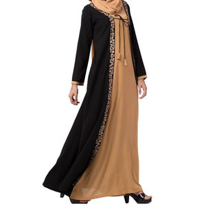Abaya musulmane pour femmes de qualité supérieure, décontractée, couleur unie, légère, respirante, séchage rapide, longueur cheville, manches longues - Product Image 6