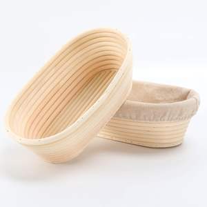 Cesta de pan banneton de ratán natural de tamaño personalizable, cestas de prueba, accesorios de pastelería de masa fermentada - Product Image 6
