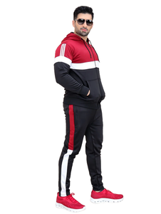 Men's Two Piece Tracksuit Set with <b>Hoodie</b> and Jogger Pants Color Block Full Zip Sportswear Casual Gym Fitness <b>Running</b> Outfit - Product Image 4