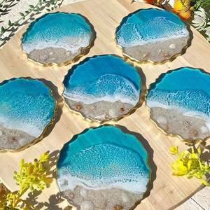 Sous-verre en résine, décoration polyvalente, essentielle pour les maisons, les cafés, les bureaux, élégant, haut de gamme, moderne, durable, réutilisable, pour les tables - Product Image 3
