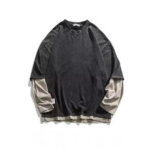 Camiseta de Alta Calidad para Hombre, Camiseta de Manga Larga de Doble Capa 100% Algodón Grueso - Product Image 5