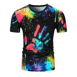 Ropa de moda Camisetas al por mayor contraste puntada sublimación camisetas de hombre hecho en fábrica último diseño casual Camiseta de algodón - Product Image 4